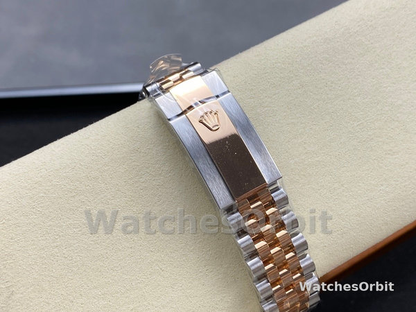 Mens Rolex Datejust-M126231 0017, Steel & Everose Gold, White Dial White Dial Replica Watch Image