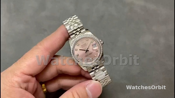 Replique Rolex Datejust 28mm Femme-m279384rbr 0003-acier et or blanc-cadran rose Cadran rose