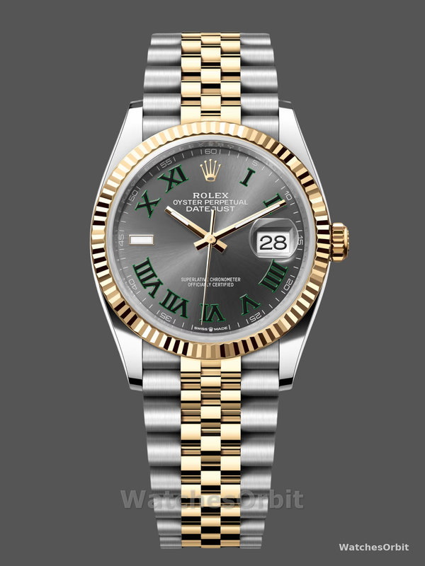 Rolex Datejust Two-Tone Steel Yellow Gold Fluted Bezel m126233 0035 36mm Unisex Replica Watch