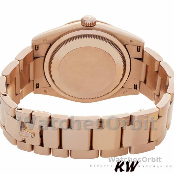 Replica Rolex Day-Date 36mm voor heren-118205-Chocoladebruine wijzerplaat Bruin