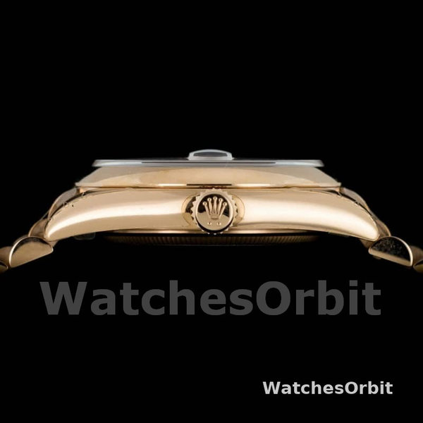 Replica Rolex Day-Date 36mm unisex-118205-Rose Gold-Champagne Diamond Dial Champagne