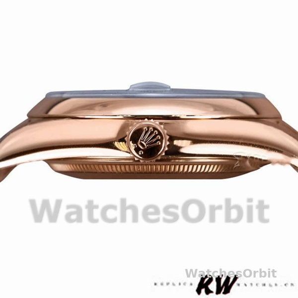 Replica Rolex Day-Date 36mm unisex-118205-Rose Gold-Grey Dial Grijs