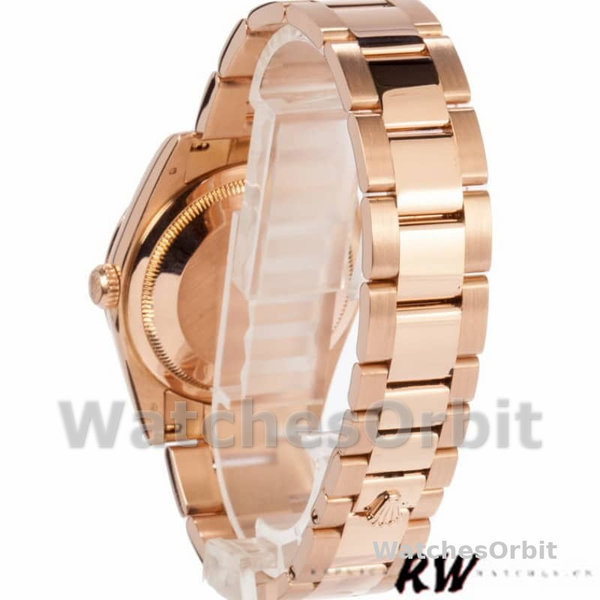 Replica Rolex Day-Date 36mm unisex-118205-Rose Gold-Grey Dial Grijs