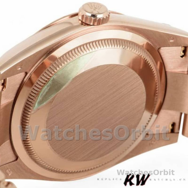 Replica Rolex Day-Date 36mm unisex-118205-Rose Gold-Pink Dial-Automatic Roze