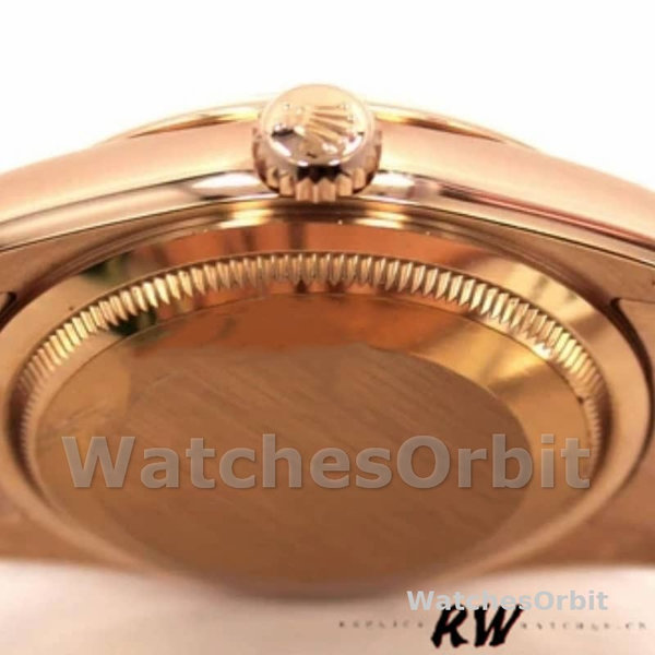 Replica Rolex Day-Date 36mm unisex-118205-Rose Gold-Pink Diamond Dial Roze