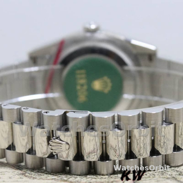 Replica Rolex Day-Date 36mm Unisex-118206-Black Diamond Dial Zwart