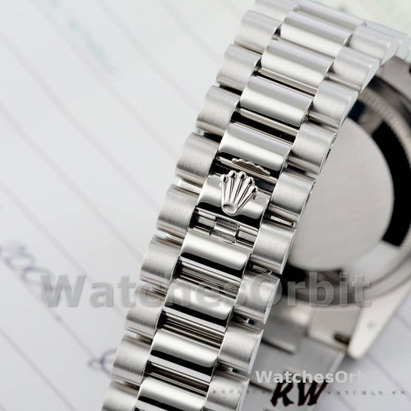 Replica Rolex Day-Date 36mm unisex-118206-IJsblauwe wijzerplaat-diamant-platina Ijsblauw