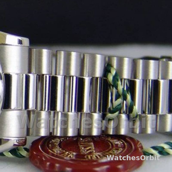 Replica Rolex Unisex's Day-Date 36mm Unisex-118206-Jubileum-Zilveren Wijzerplaat-Diamanten Zilver