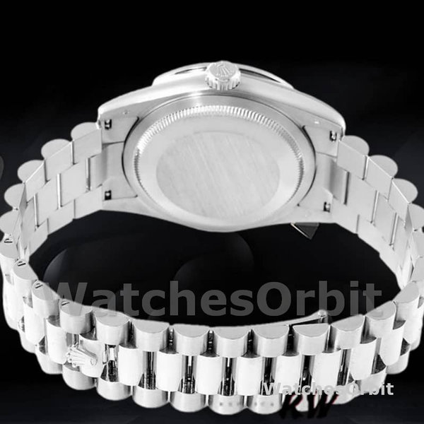 Replica Rolex Day-Date 36mm Unisex-118206-Platinum-Zwarte Wijzerplaat Luxe