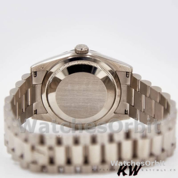 Replica Rolex Day-Date 36mm Unisex-118206-Witte Romeinse cijfers Wijzerplaat Wit