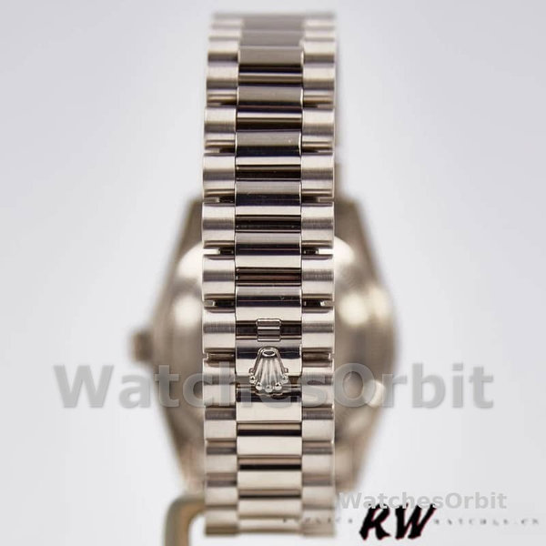 Replica Rolex Day-Date 36mm Unisex-118206-Witte Romeinse cijfers Wijzerplaat Wit