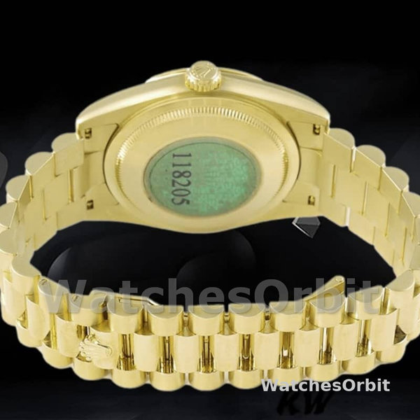 Replique Rolex Day-Date 36mm Unisex-118208-Cadran noir à diamants Noir