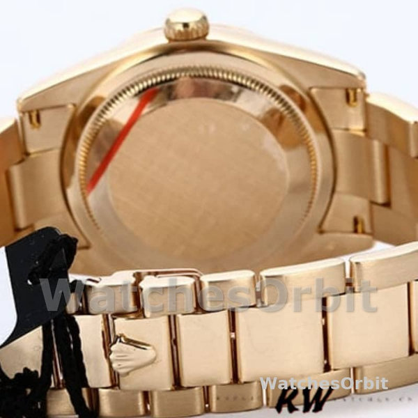Replique Rolex Day-Date 36mm Unisex-118208-Noir Cadran Nacre-Diamant MOP