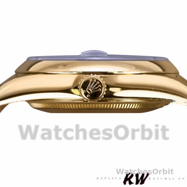 Replique Rolex Day-Date 36mm Unisex-118208-Bulls Eye-Diamonds Dial Brown unisexe