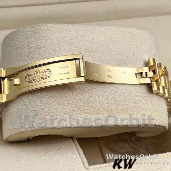 Replique Rolex Day-Date 36mm Unisex-118208-Champagne Cadran Champagne