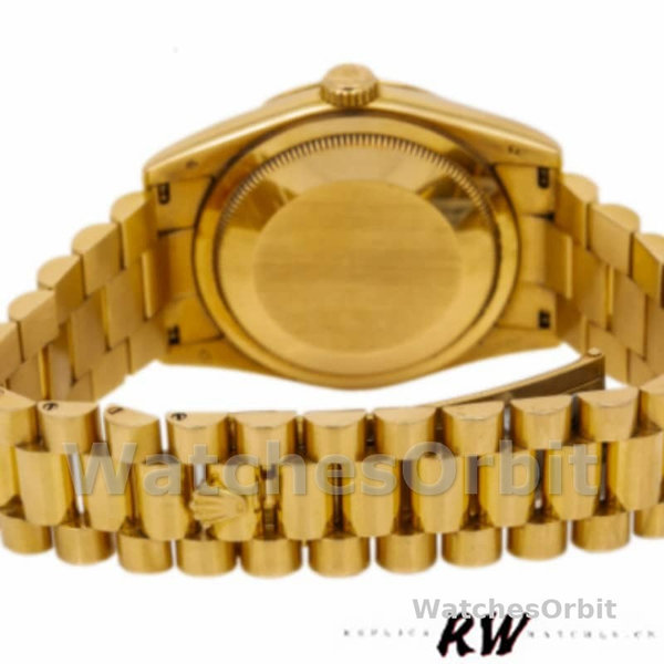 Replique Rolex Day-Date 36mm Unisex-118208-Champagne Cadran-Numéros romains Champagne
