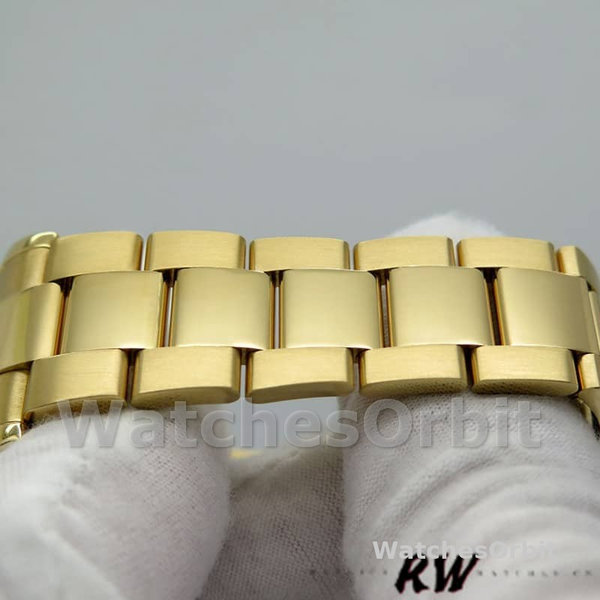 Replique Rolex Day-Date 36mm Unisex-118208-Cadran argenté-Or jaune argenté