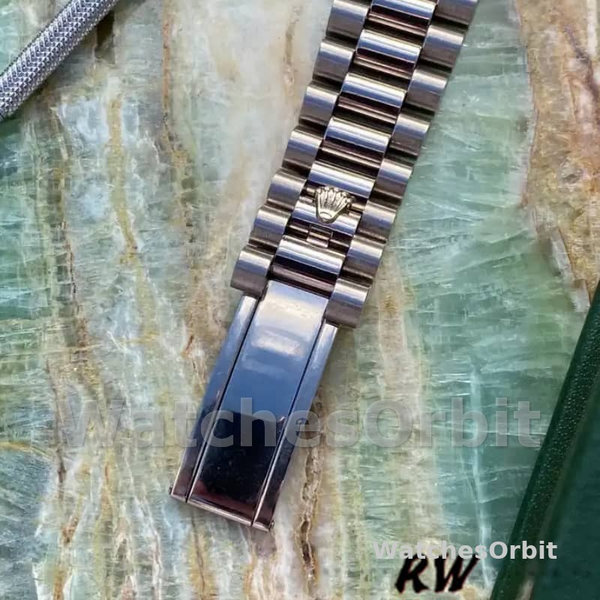 Replica Rolex Day-Date 36mm Unisex-118209-Oyster Armband-Witte Wijzerplaat Wit<br />
