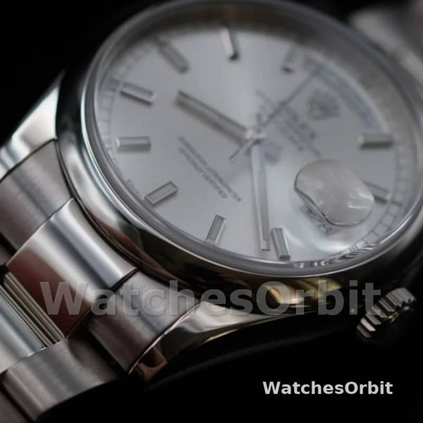 Replica Rolex Day-Date 36mm Unisex-118209-Zilveren wijzerplaat Zilver