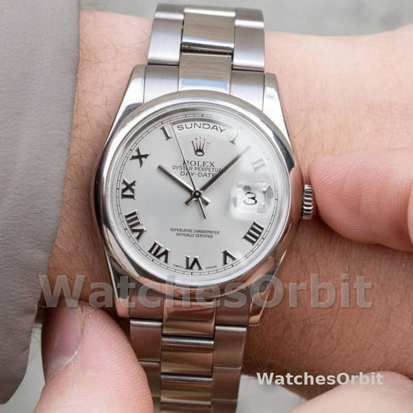 Replica Rolex Day-Date 36mm unisex-118209-Witte wijzerplaat Wit<br />