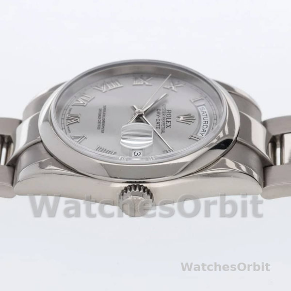 Replica Rolex Day-Date 36mm unisex-118209-Witte wijzerplaat Wit<br />