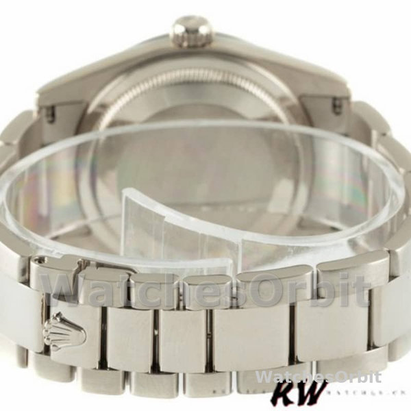 Replica Rolex Day-Date 36mm Unisex-118209-Witgoud-Koperbruine Wijzerplaat Bruin<br />