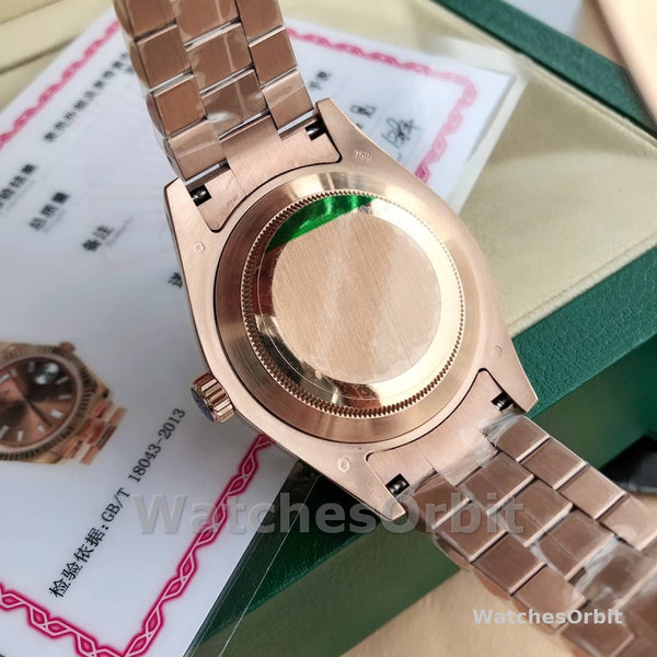 Replica Rolex Day-Date 36mm Unisex-118235-Everose Gold-Chocolate Dial Chocolade