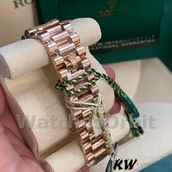 Replica Rolex Day-Date 36mm Dames-118235-Everose Goud-Roze Jubileum Wijzerplaat Roze Jubileum