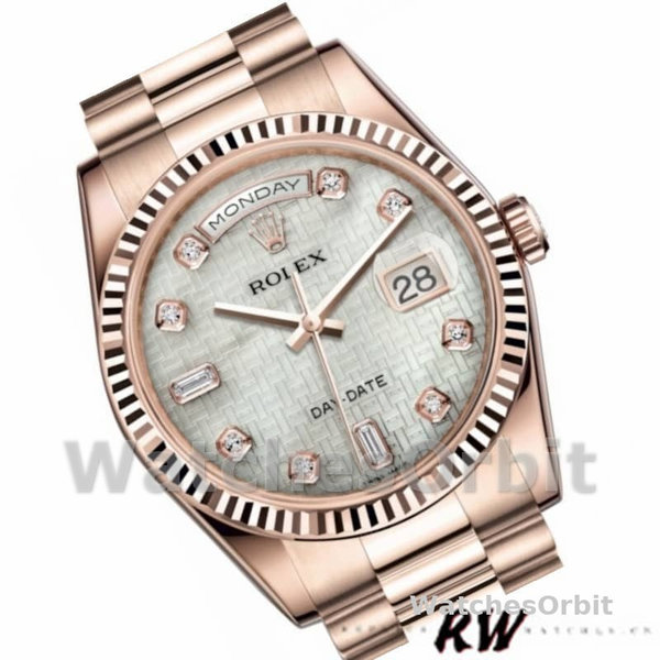 Replica Rolex Day-Date 36mm unisex-118235-Parelmoer wijzerplaat MOP
