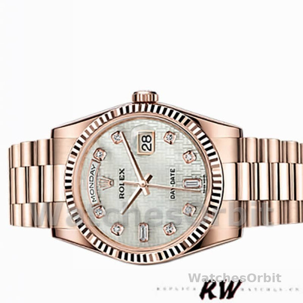 Replica Rolex Day-Date 36mm unisex-118235-Parelmoer wijzerplaat MOP