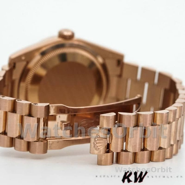 Replica Rolex Day-Date 36mm Unisex-118235-Parelmoer-Witte Wijzerplaat MOP