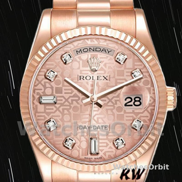 Replica Rolex Day-Date 36mm Dames-118235-Roze Jubileum Wijzerplaat Roze Jubileum<br />