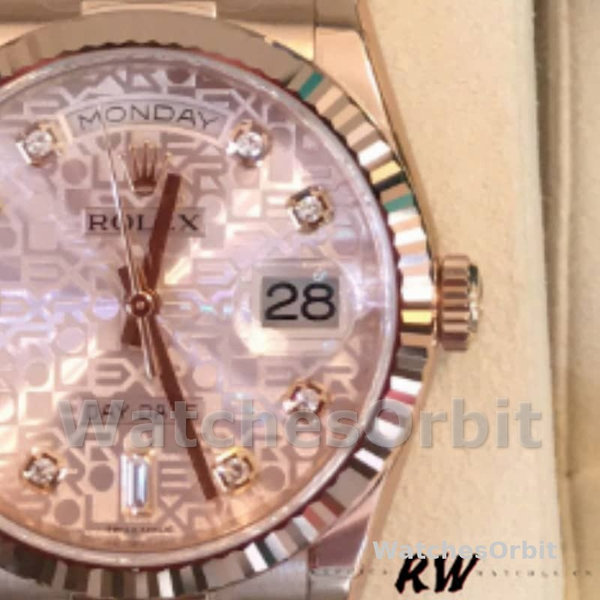 Replica Rolex Day-Date 36mm Dames-118235-Roze Jubileum Wijzerplaat Roze Jubileum<br />