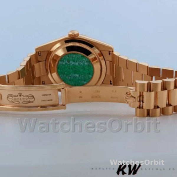 Replica Rolex Day-Date 36mm voor dames-118235-Roze Romeinse cijfers wijzerplaat