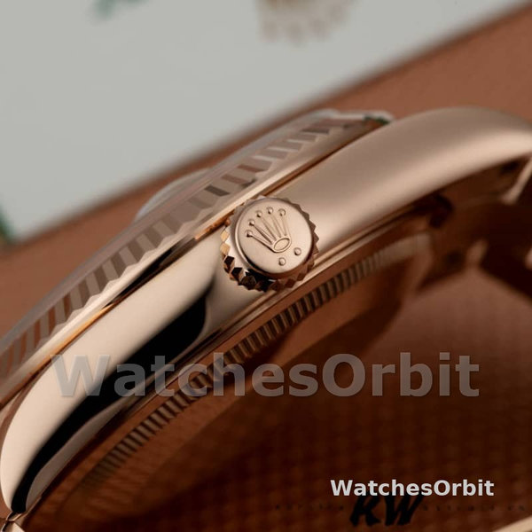 Replica Rolex Day-Date 36mm unisex-118235-Rhodium Grey Dial-Rose Gold Rhodium Grey