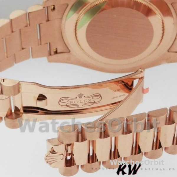 Replica Rolex Day-Date 36mm voor heren-118235-Rose Champagne-Romeinse Wijzerplaat Champagne