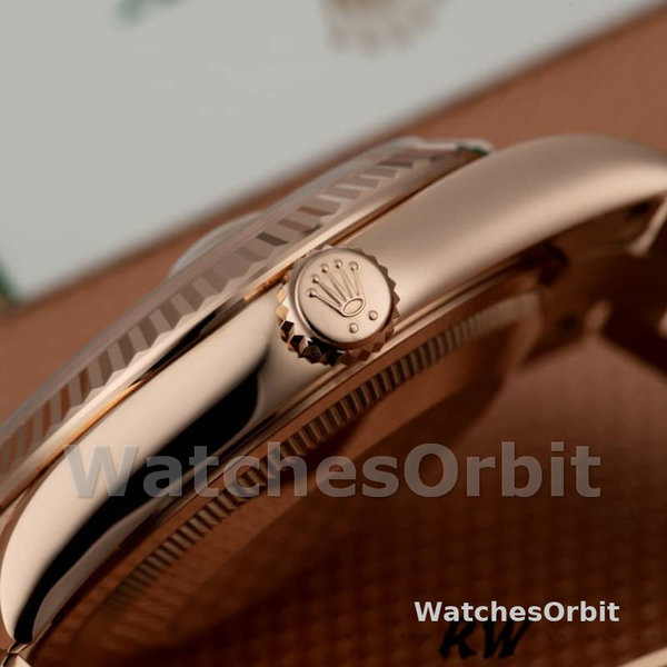 Replica Rolex Day-Date 36mm Unisex-118235-Rose Gold-Champagne Diamond Dial Champagne