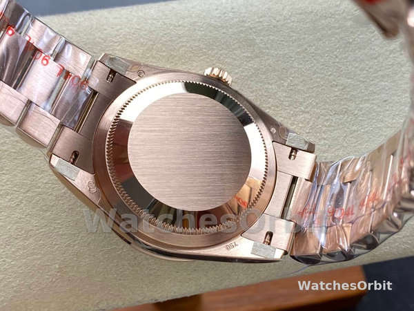Replica Rolex Day-Date 36mm Unisex-118235-Rose Gold-Chocolate Brown Dial Chocolade