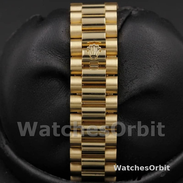 Replica Rolex Day-Date 36mm Heren-118238-Zwarte Wijzerplaat-Roestvrij Staal Zwart