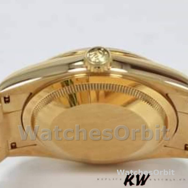 Replica Rolex Day-Date 36mm Heren-118238-Zwarte Diamanten Wijzerplaat-Spiegel Zwart