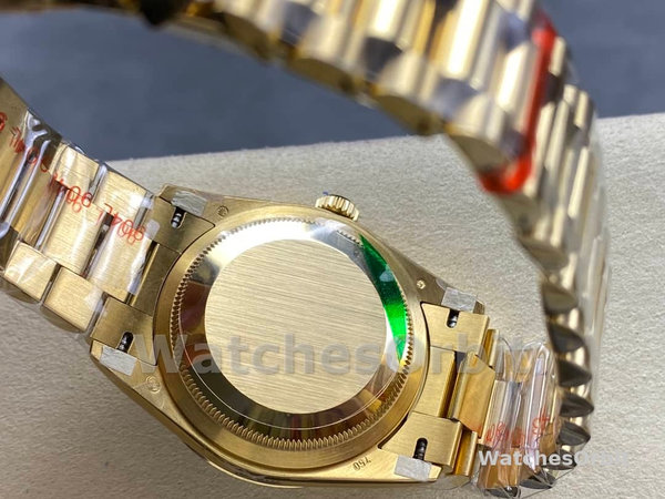 Replica Rolex Day-Date 36mm Heren-118238-Zwarte Diamanten Wijzerplaat-Spiegel Zwart