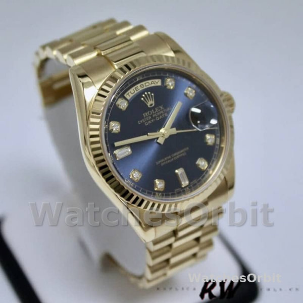 Unisex's Rolex Day-Date 36mm Unisex-118238-Blue Diamond Dial Blue