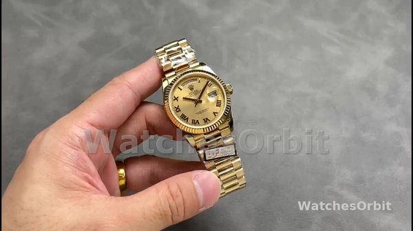Unisex's Rolex Day-Date 36mm Unisex-118238-Champagne Dial Champagne
