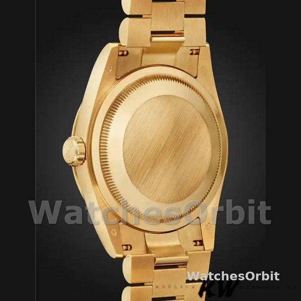 Replique Rolex Day-Date 36mm Unisex-118238-Index Cognac Dial-Fluted Bezel <span style=