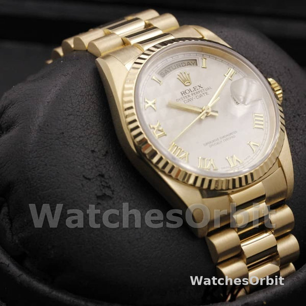 Replique Rolex Day-Date 36mm Unisexe-118238-Cadran ivoire-Colonne cannelée ivoire