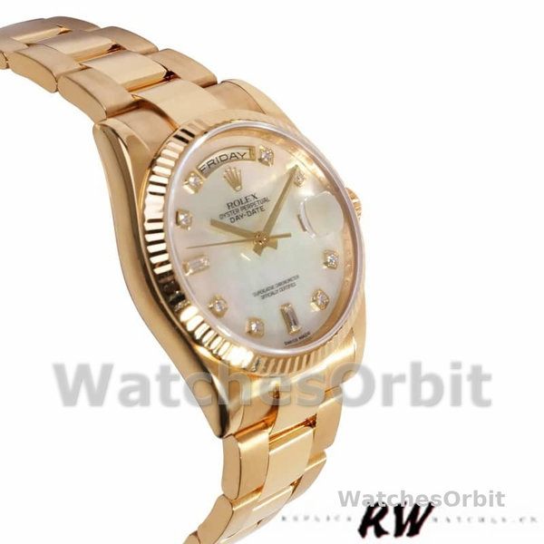 Unisex's Rolex Day-Date 36mm Unisex-118238-MOP-White Dial MOP