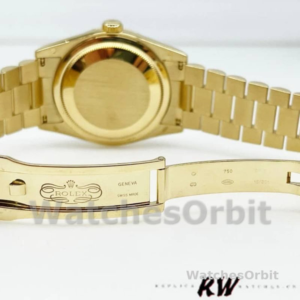 Replique Rolex Day-Date 36mm Unisex-118238-Argent Cadran Diamant Argent