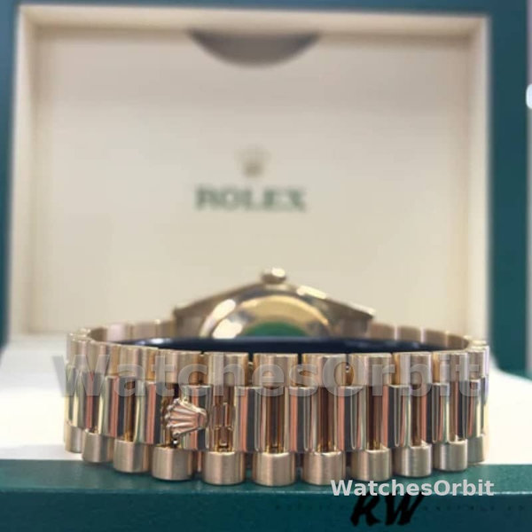 Replique Rolex Day-Date 36mm Unisex-118238-Nacre blanche-Cadran romain MOP