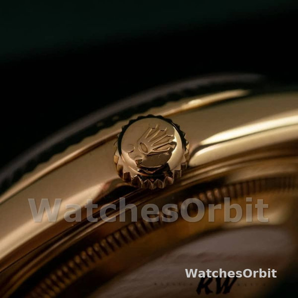 Replica Rolex Day-Date 36 mm Uomo-118238-Oro giallo-Calrante nero-Acciaio inossidabile nero
