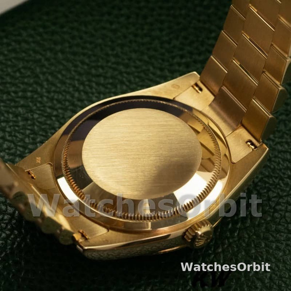 Replica Rolex Day-Date 36mm Unisex-118238 Geelgoud-Splinterglas-Kampagnekleurige Wijzerplaat Luxe